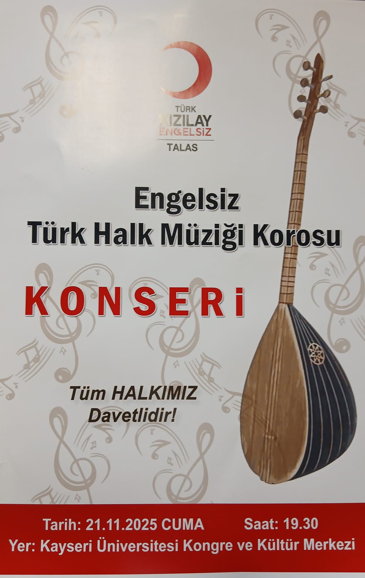 TÜRK KIZILAYI TALAS ŞUBESİNDEN ENGELSİZ KONSER HAZIRLIKLARI