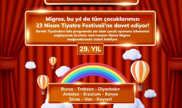 '23 NİSAN ÇOCUK TİYATROSU' BAŞLIYOR