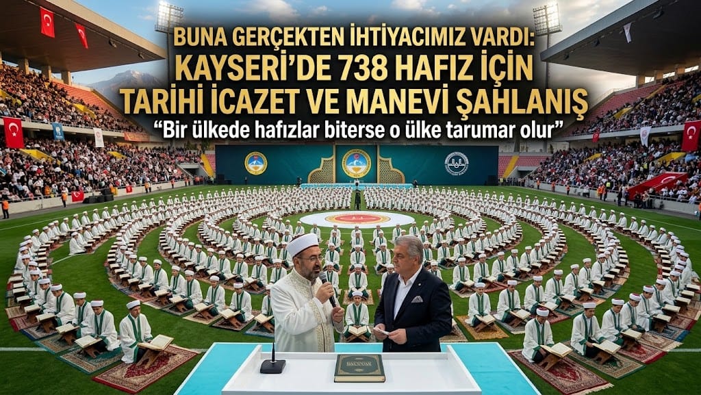 BUNA GERÇEKTEN İHTİYACIMIZ VARDI: KAYSERİ’DE 738 HAFIZ İÇİN İCAZET HEYECANI