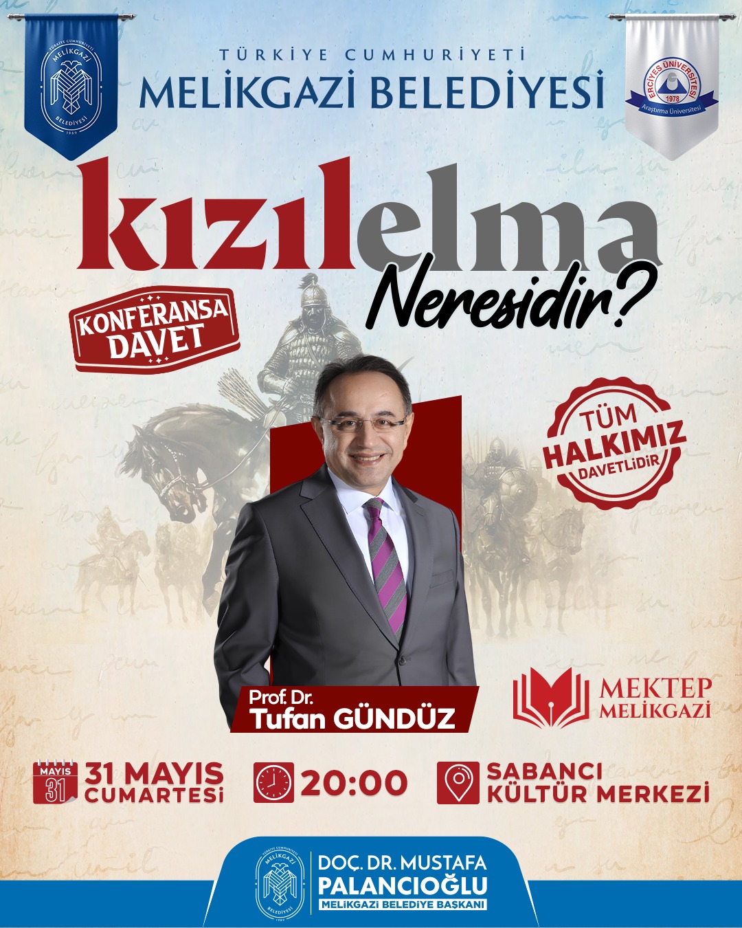 MELİKGAZİ'DEN “KIZIL ELMA NERESİDİR?” KONFERANSI