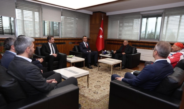 BÜYÜKŞEHİR BELEDİYESİ TÜRKİYE DAĞCILIK FEDERASYONU HEYETİNİ AĞIRLADI