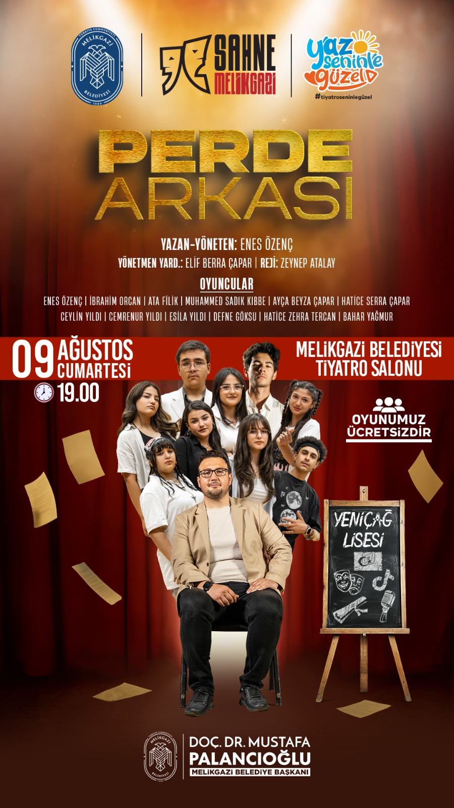 MELİKGAZİ'DE PERDE ARKASI TİYATRO OYUNU SAHNELENECEK
