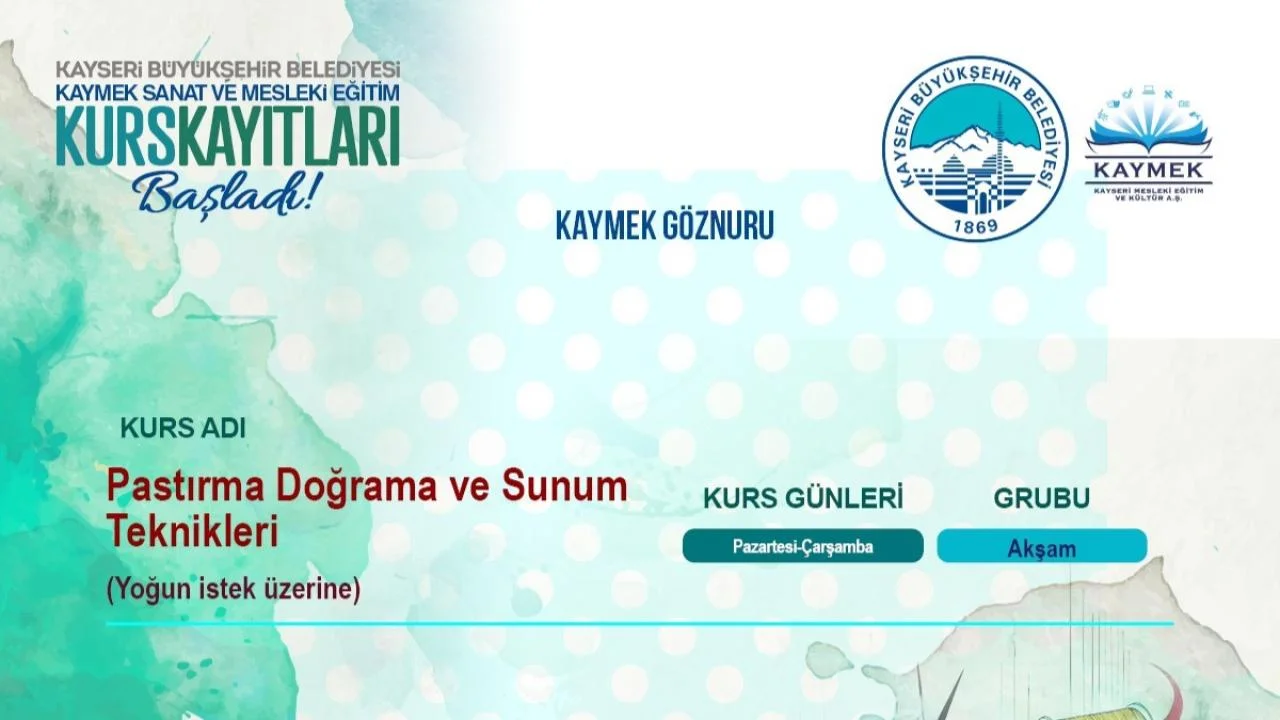 PASTIRMA İÇİN ÖZEL KURS