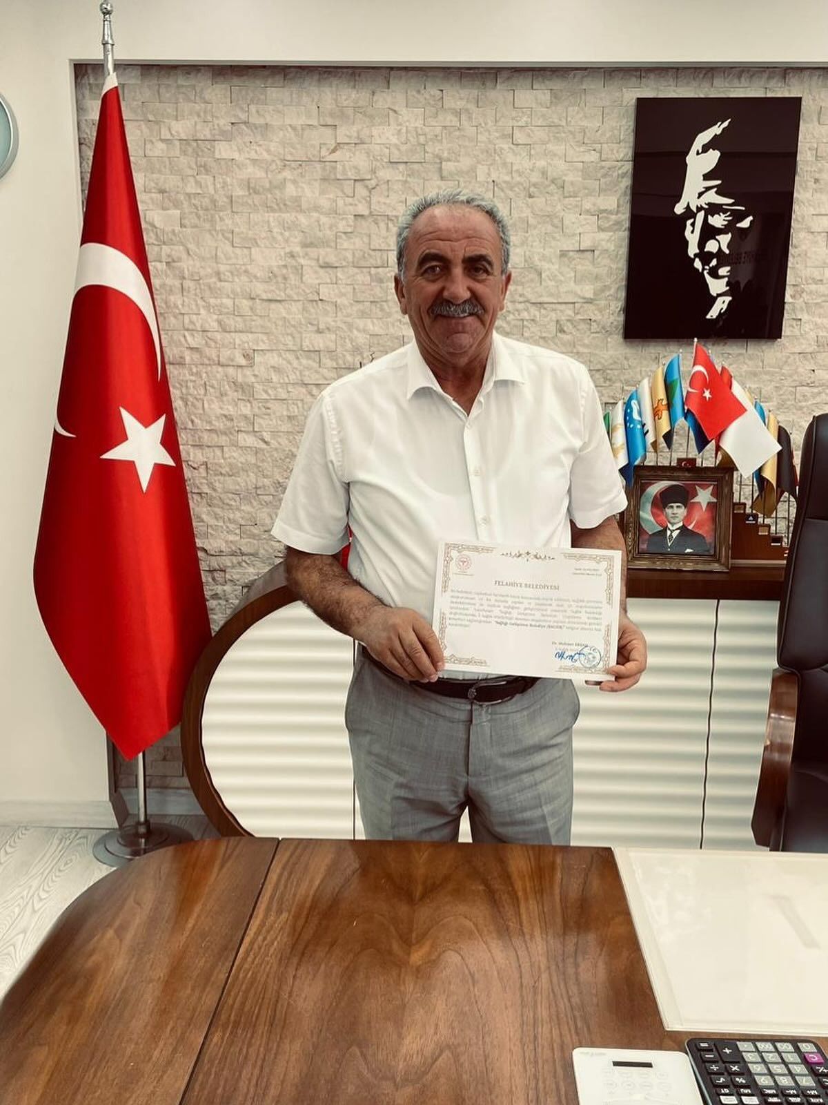 FELAHİYEYE SAĞLILIĞI GELİŞTİREN BELEDİYE BELGESİ